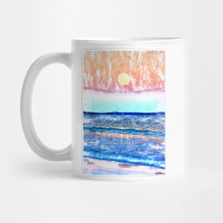 Moon By the Horizon Over The Ocean. For Moon Lovers. Mug